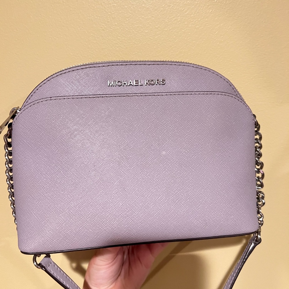 Michael Kors Purple Dome Crossbody Bag with Chain & Wallet